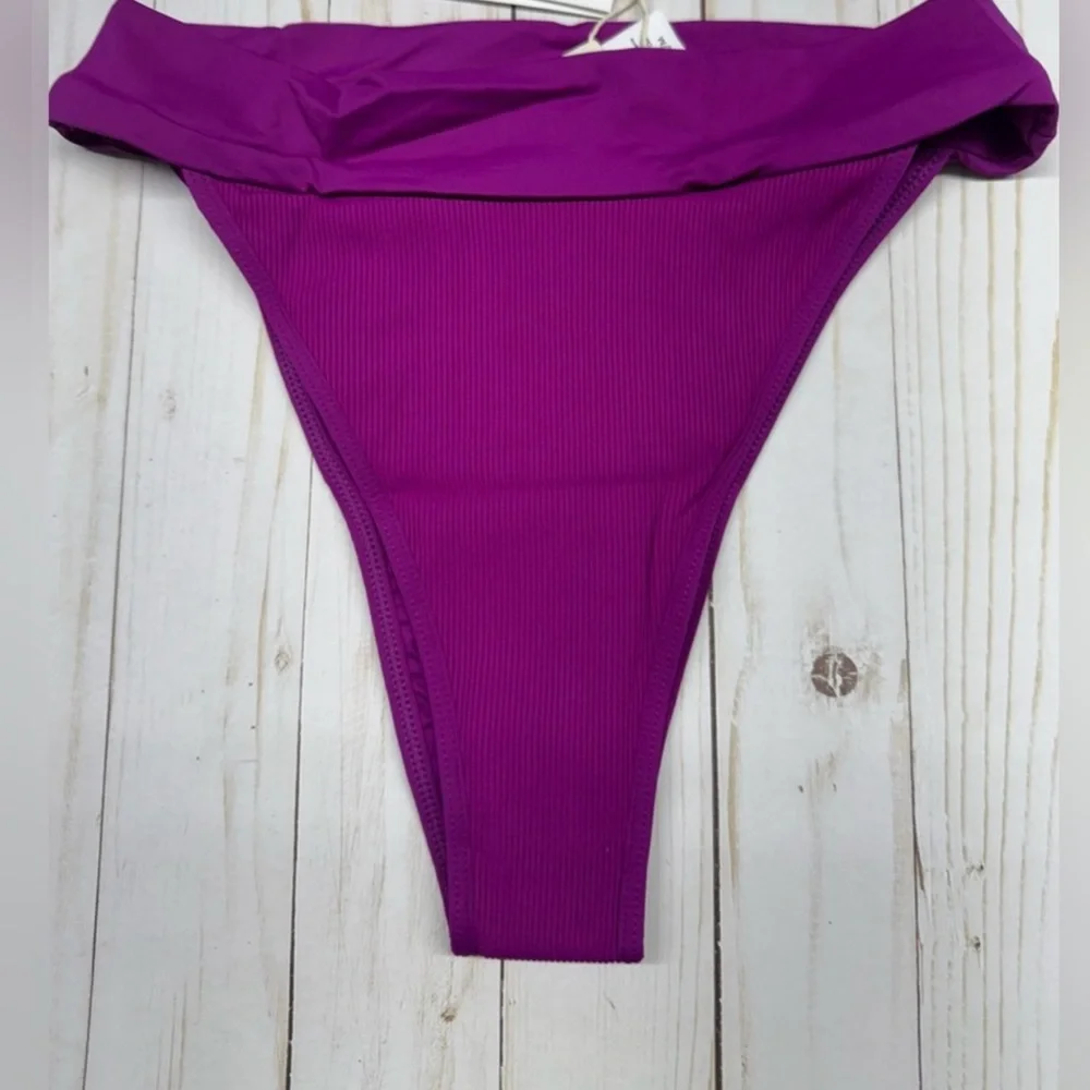 L*Space Berry Farrah Bikini Top & Lola Bitsy Bikini Bottom Swimsuit Set Medium